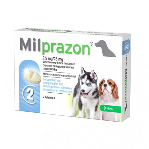 Милпразон - 2.5мг/25мг за Кучета (2 таблетки)