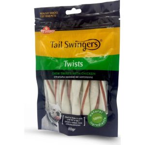 Лакомство за Kучета Chew Twists with chicken - Tail Swingers 80 гр
