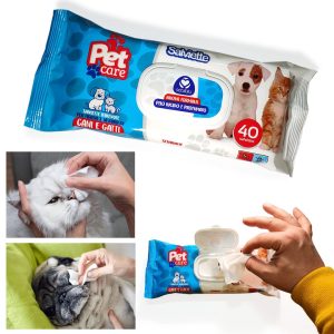 Мокри Кърпи за Кучета и Котки PetCare – 40 бр.